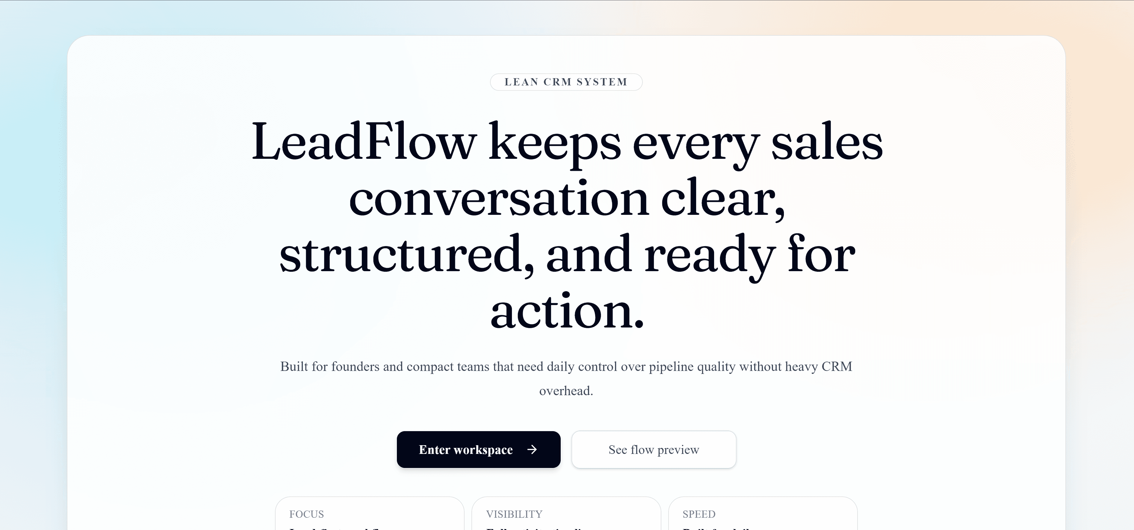 LeadFlow dashboard preview